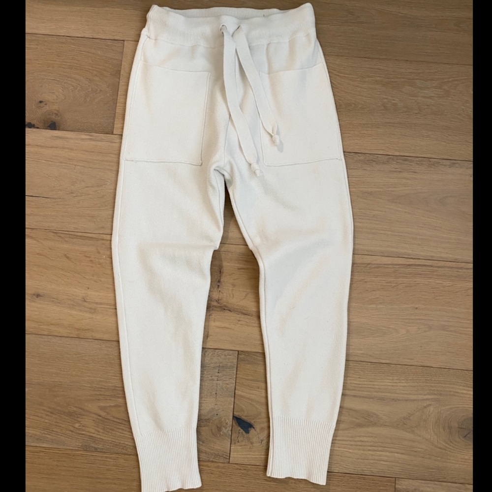 Zara white joggers sweatpants